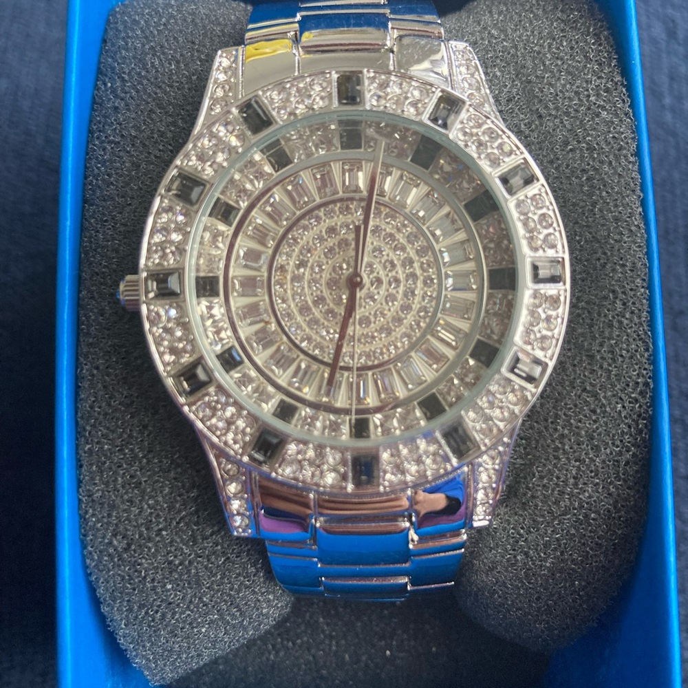 Victoria Wieck Crystals Stainless Steel Women's Watch